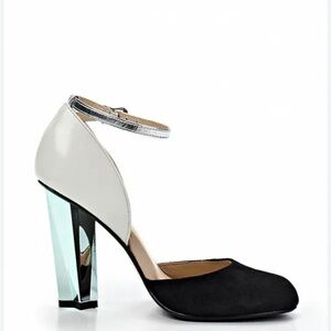 Anthropologie Black and White Heels